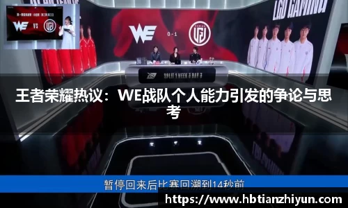 王者荣耀热议:WE战队个人能力引发的争论与思考